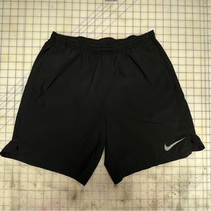 Black Nike Dri Fit 7” Unlined Running Shorts Size Medium